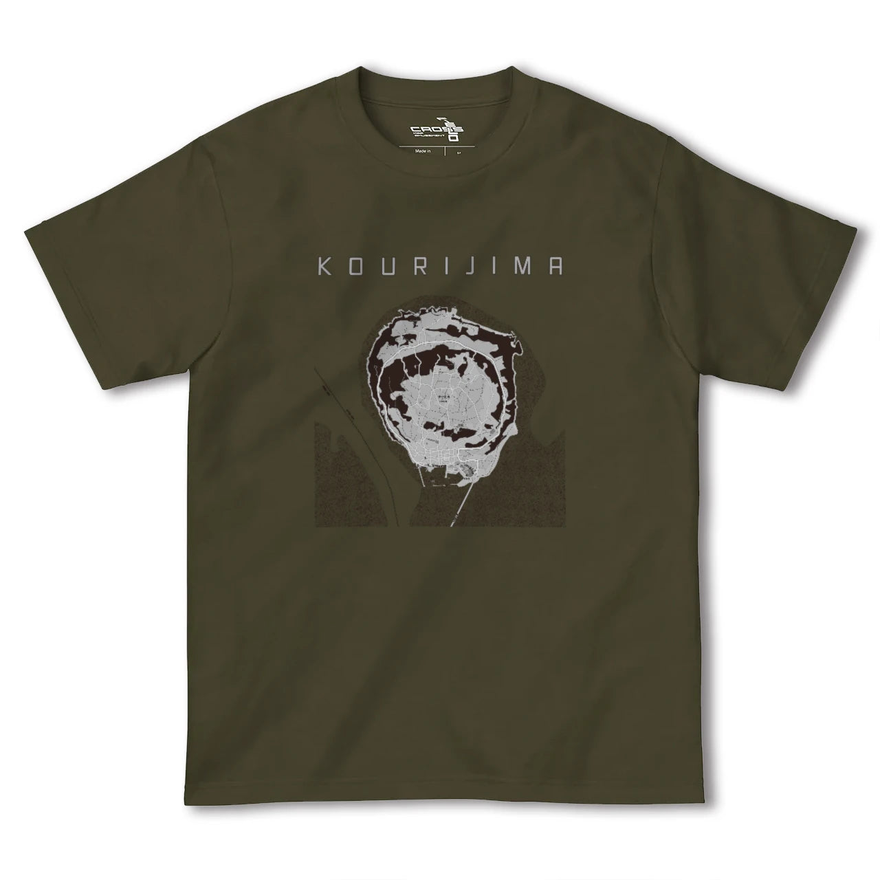 【古宇利島(沖縄県)】地図柄ヘビーウェイトTシャツ