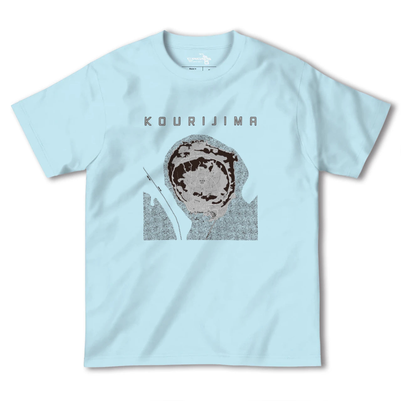 【古宇利島(沖縄県)】地図柄ヘビーウェイトTシャツ