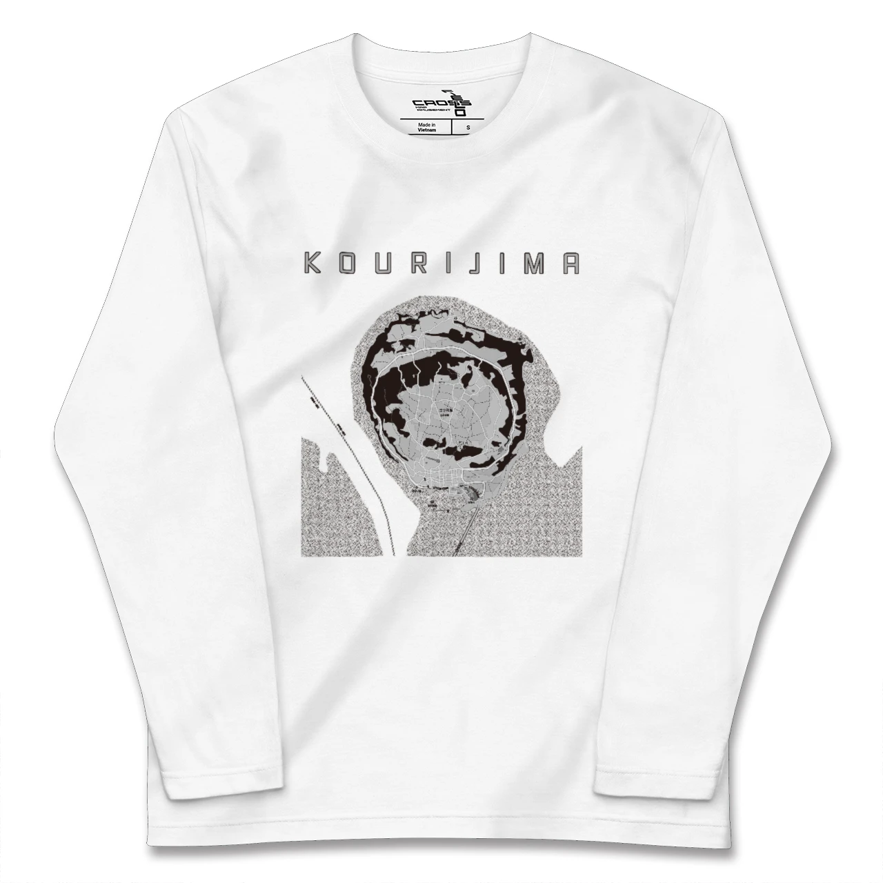 【古宇利島(沖縄県)】地図柄ロングスリーブTシャツ