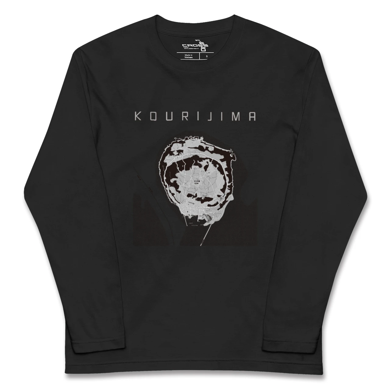 【古宇利島(沖縄県)】地図柄ロングスリーブTシャツ
