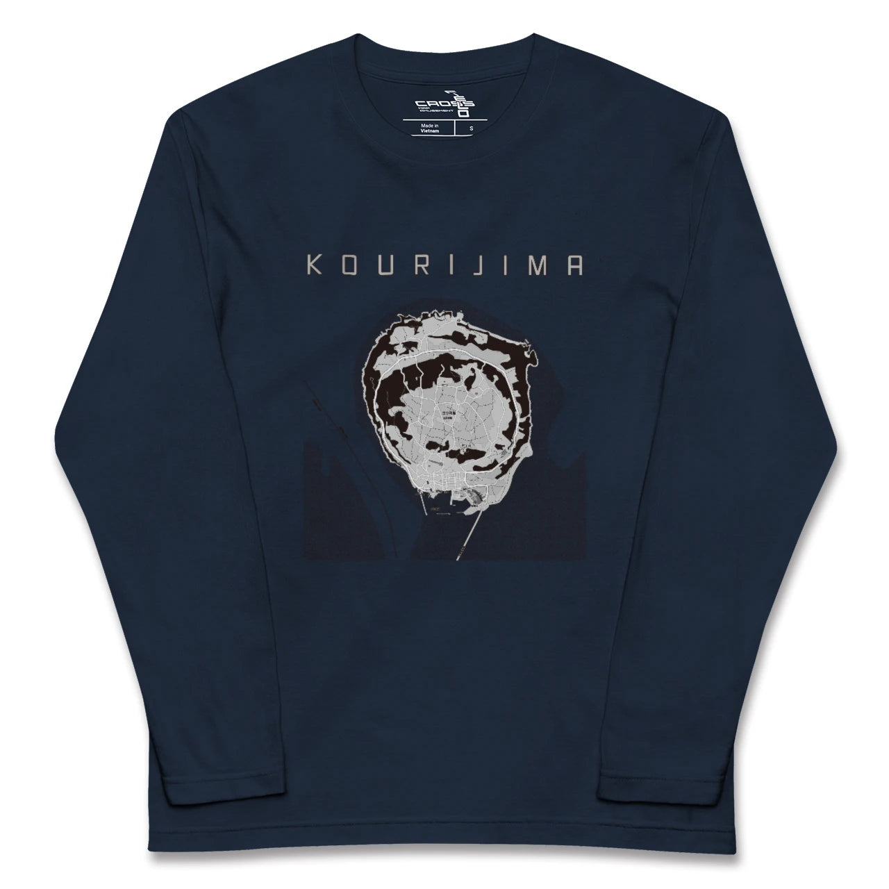 【古宇利島(沖縄県)】地図柄ロングスリーブTシャツ