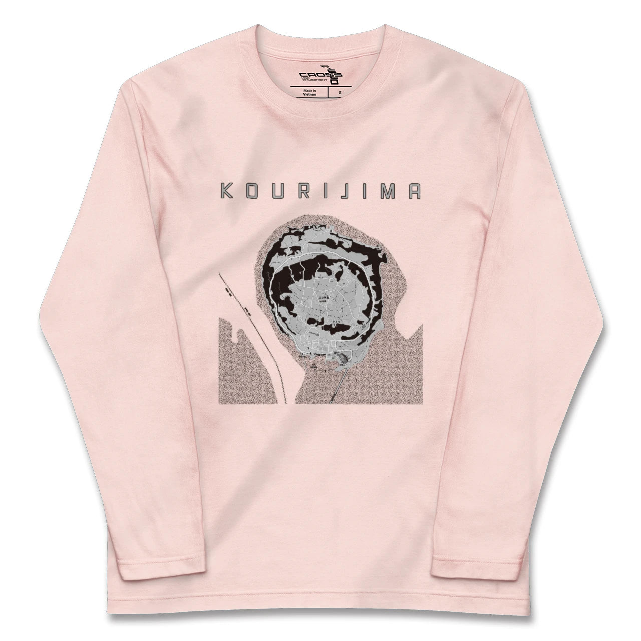 【古宇利島(沖縄県)】地図柄ロングスリーブTシャツ