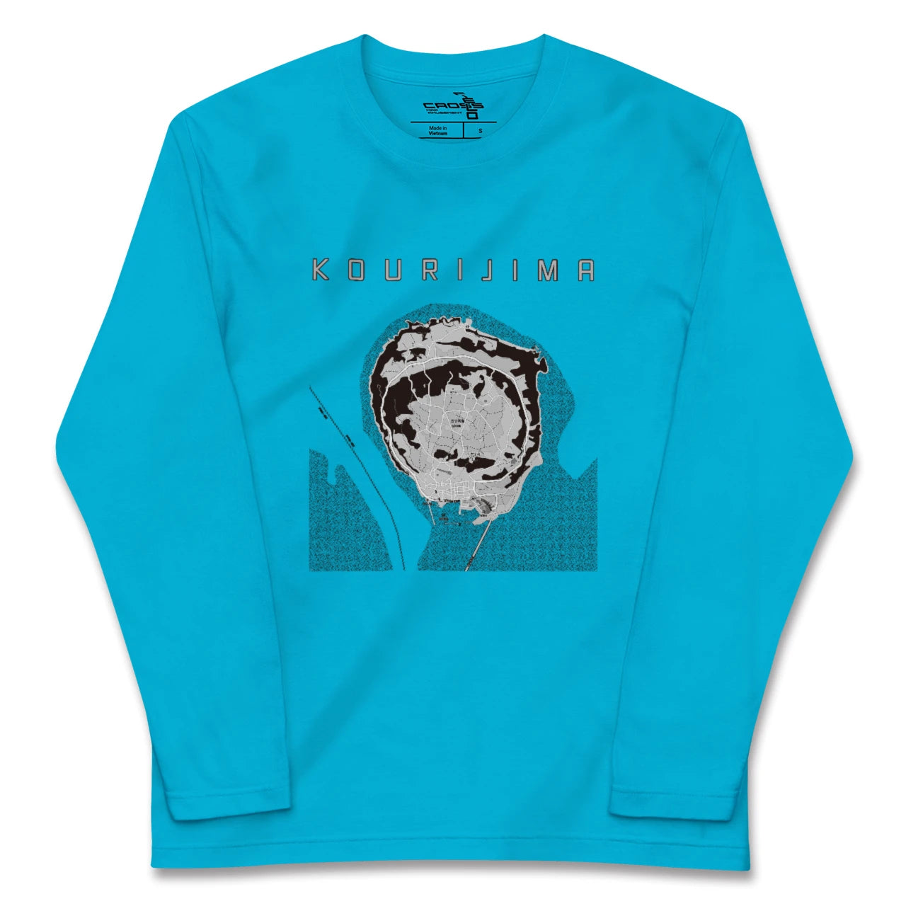 【古宇利島(沖縄県)】地図柄ロングスリーブTシャツ
