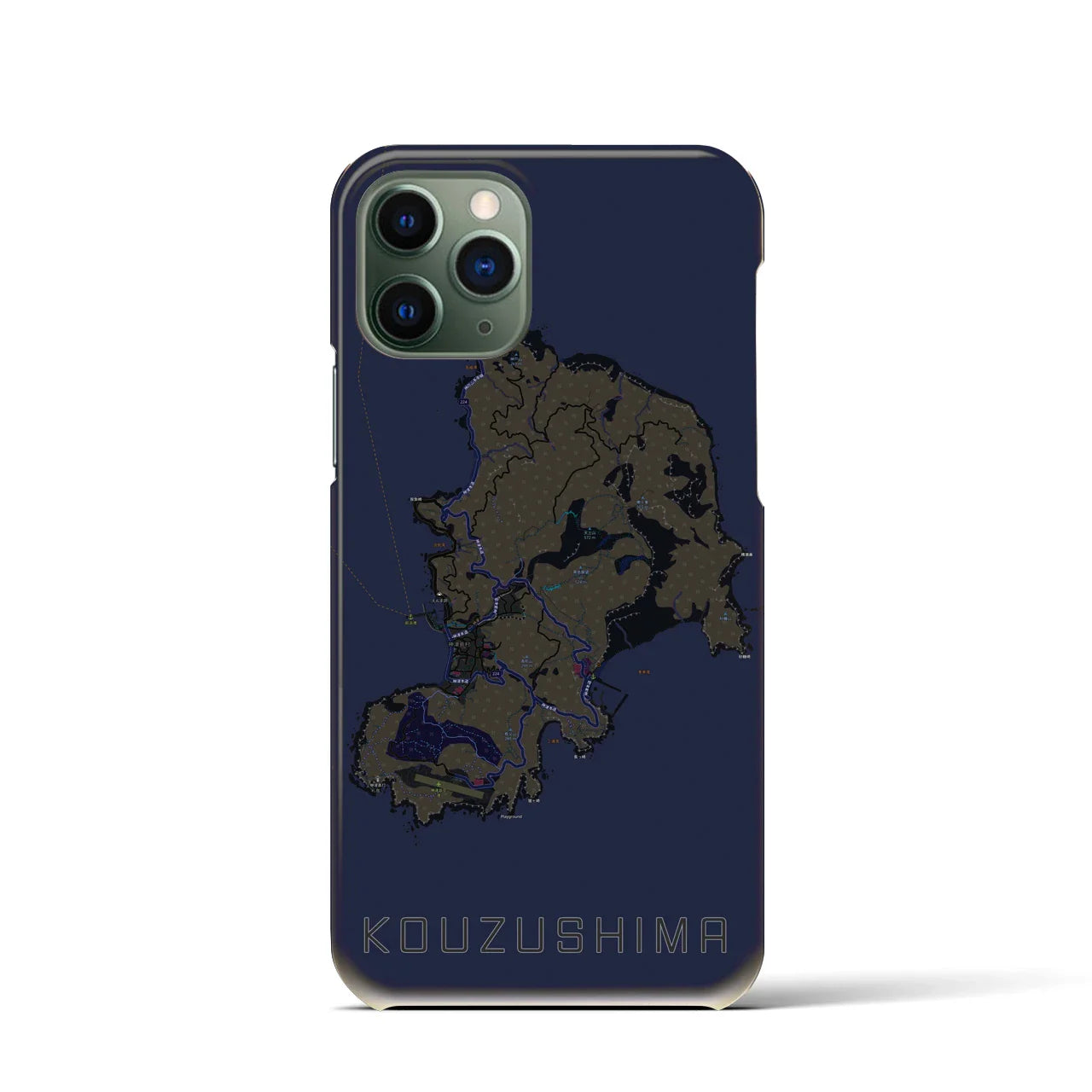 【神津島(東京都)】地図柄iPhoneケース(バックカバータイプ)