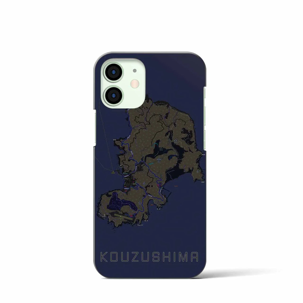 【神津島(東京都)】地図柄iPhoneケース(バックカバータイプ)