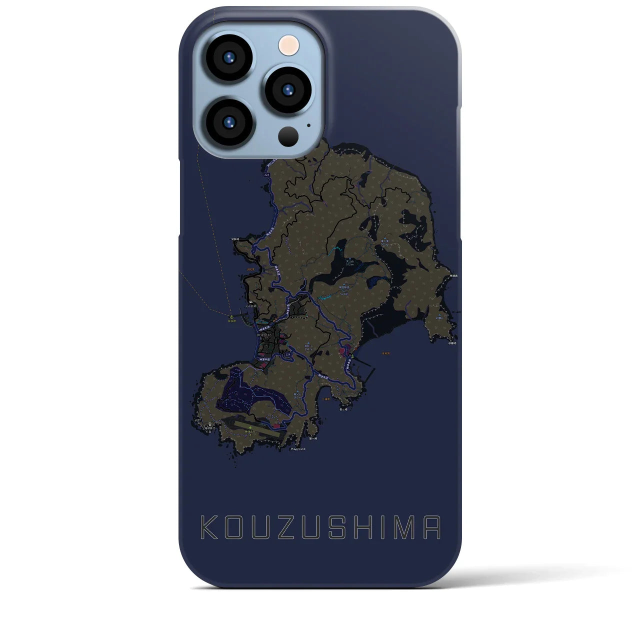【神津島(東京都)】地図柄iPhoneケース(バックカバータイプ)