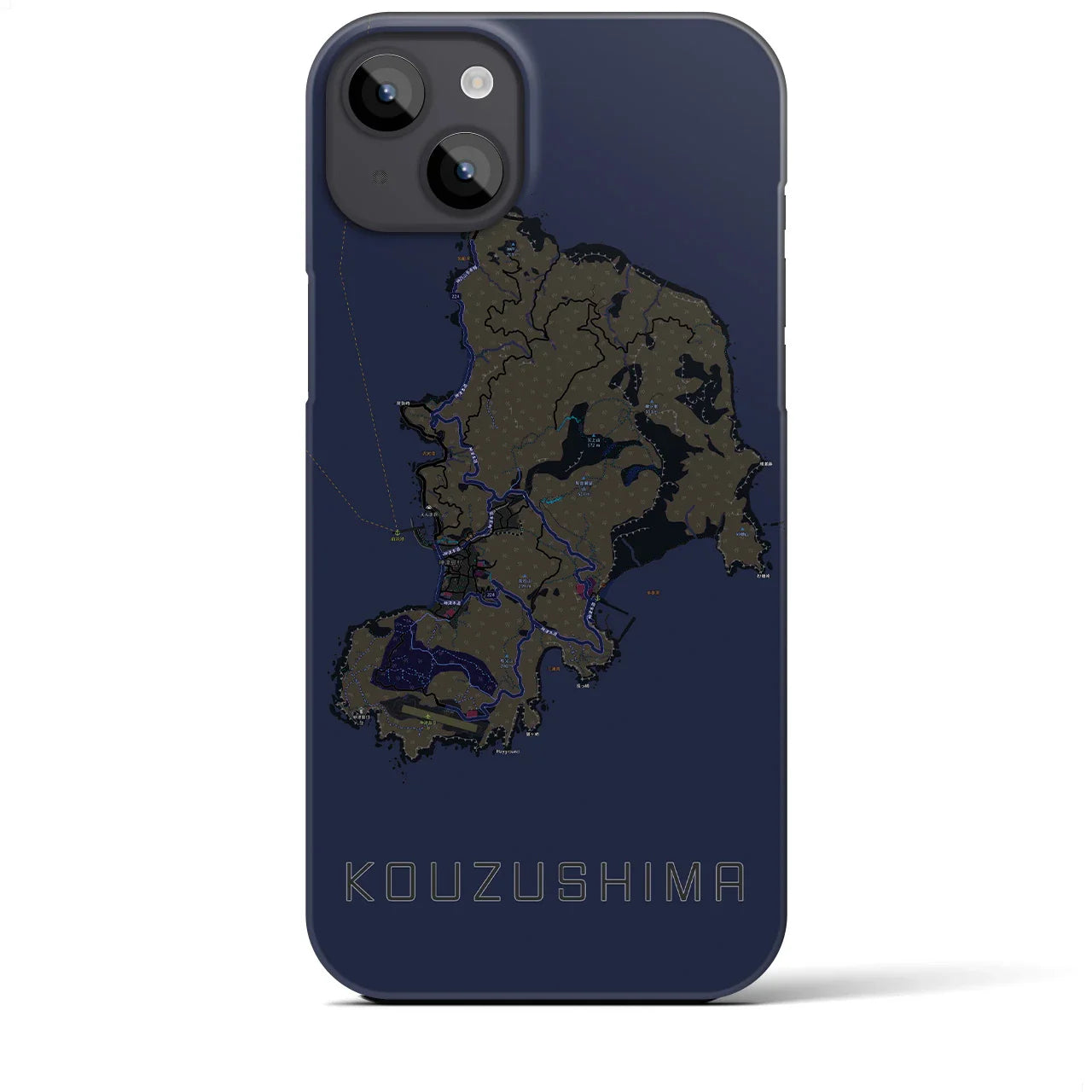 【神津島(東京都)】地図柄iPhoneケース(バックカバータイプ)