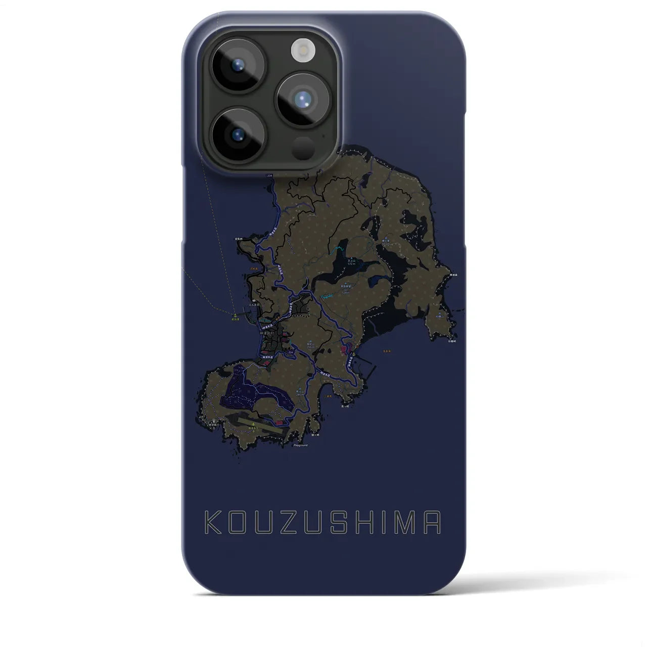 【神津島(東京都)】地図柄iPhoneケース(バックカバータイプ)