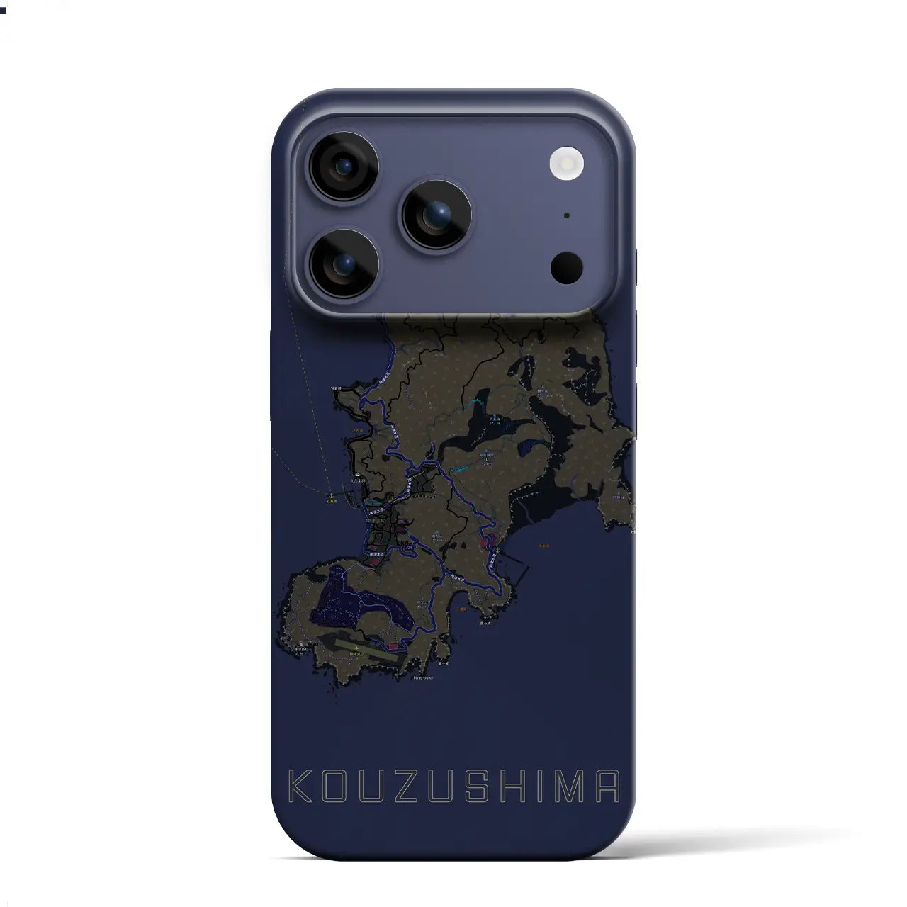 【神津島(東京都)】地図柄iPhoneケース(バックカバータイプ)