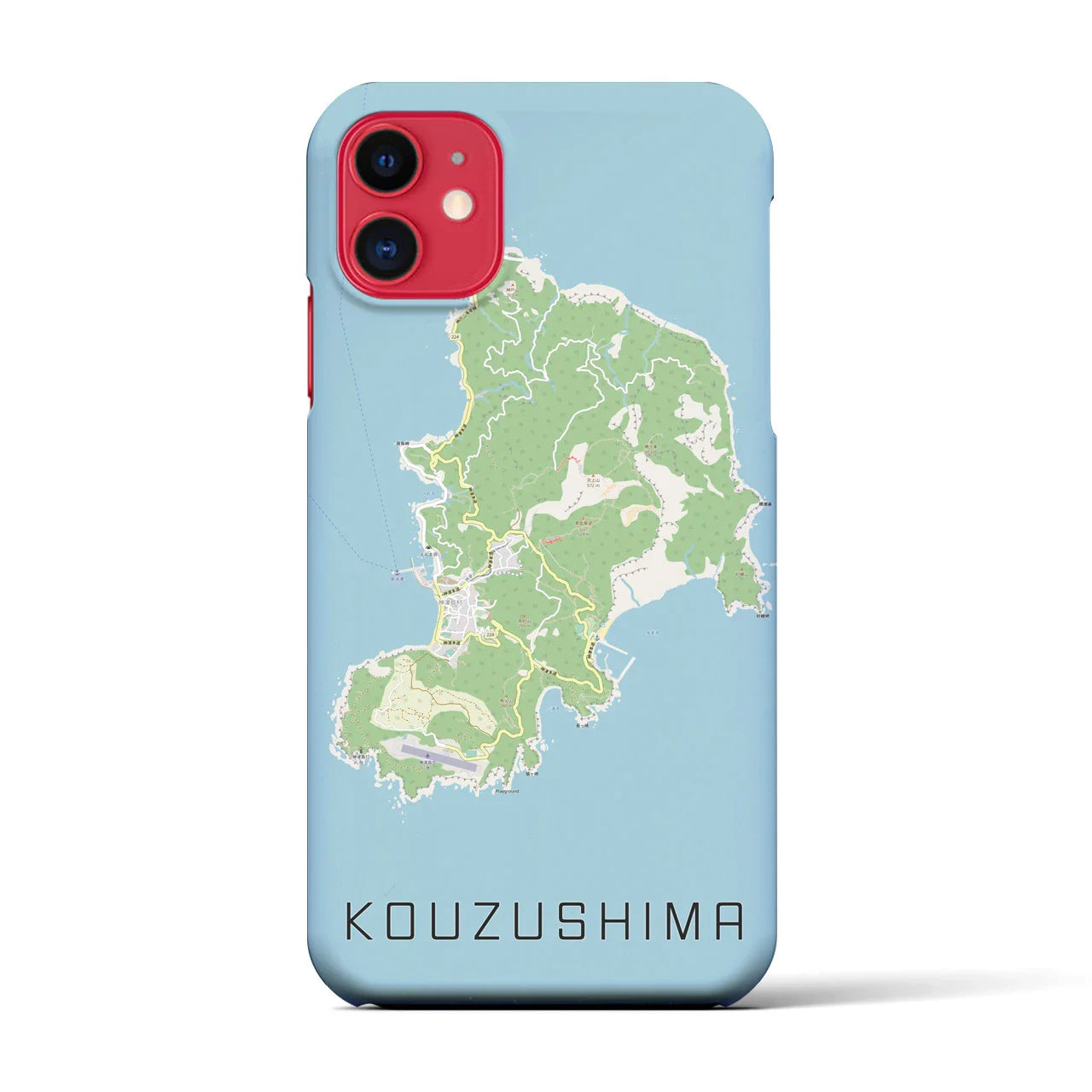 【神津島(東京都)】地図柄iPhoneケース(バックカバータイプ)