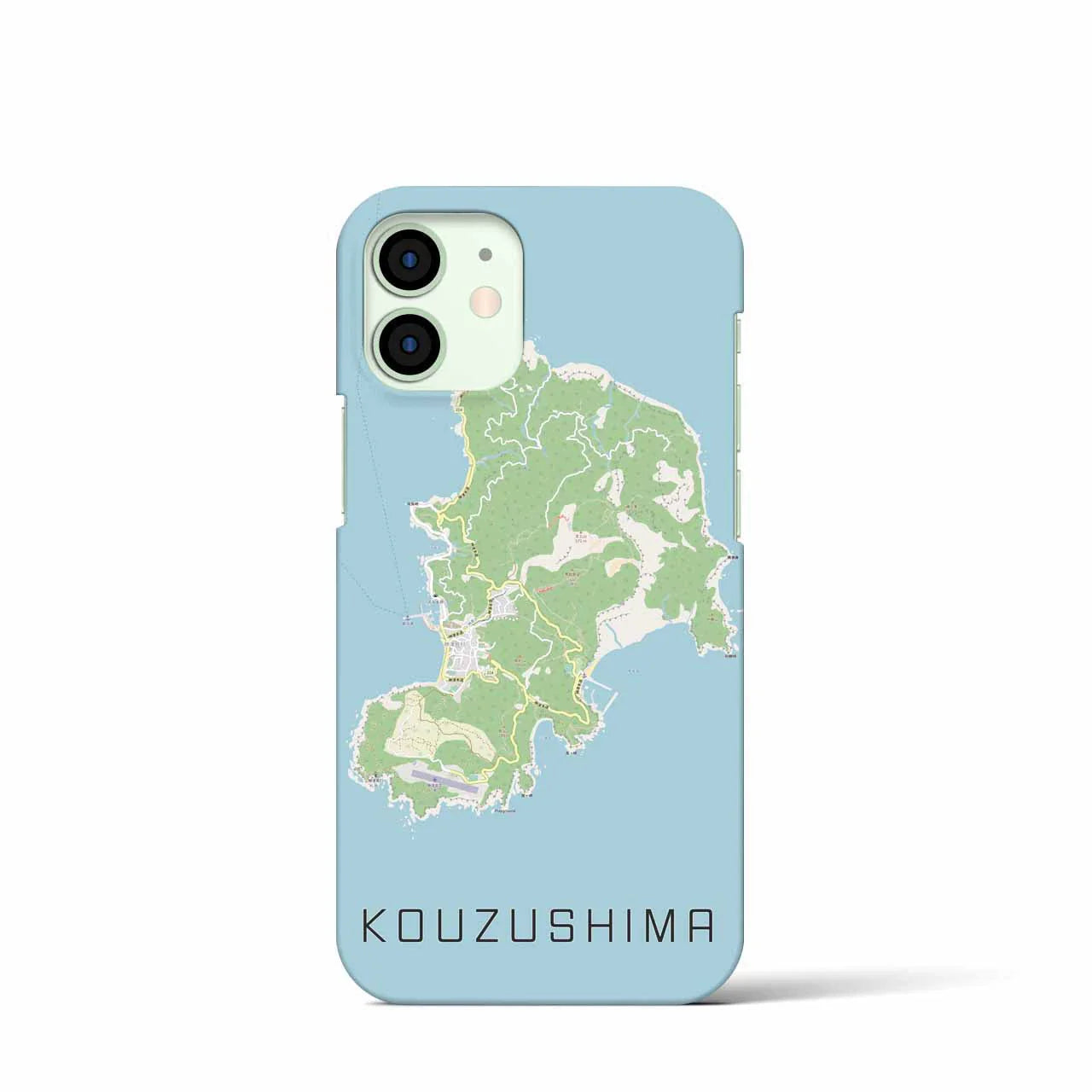 【神津島(東京都)】地図柄iPhoneケース(バックカバータイプ)