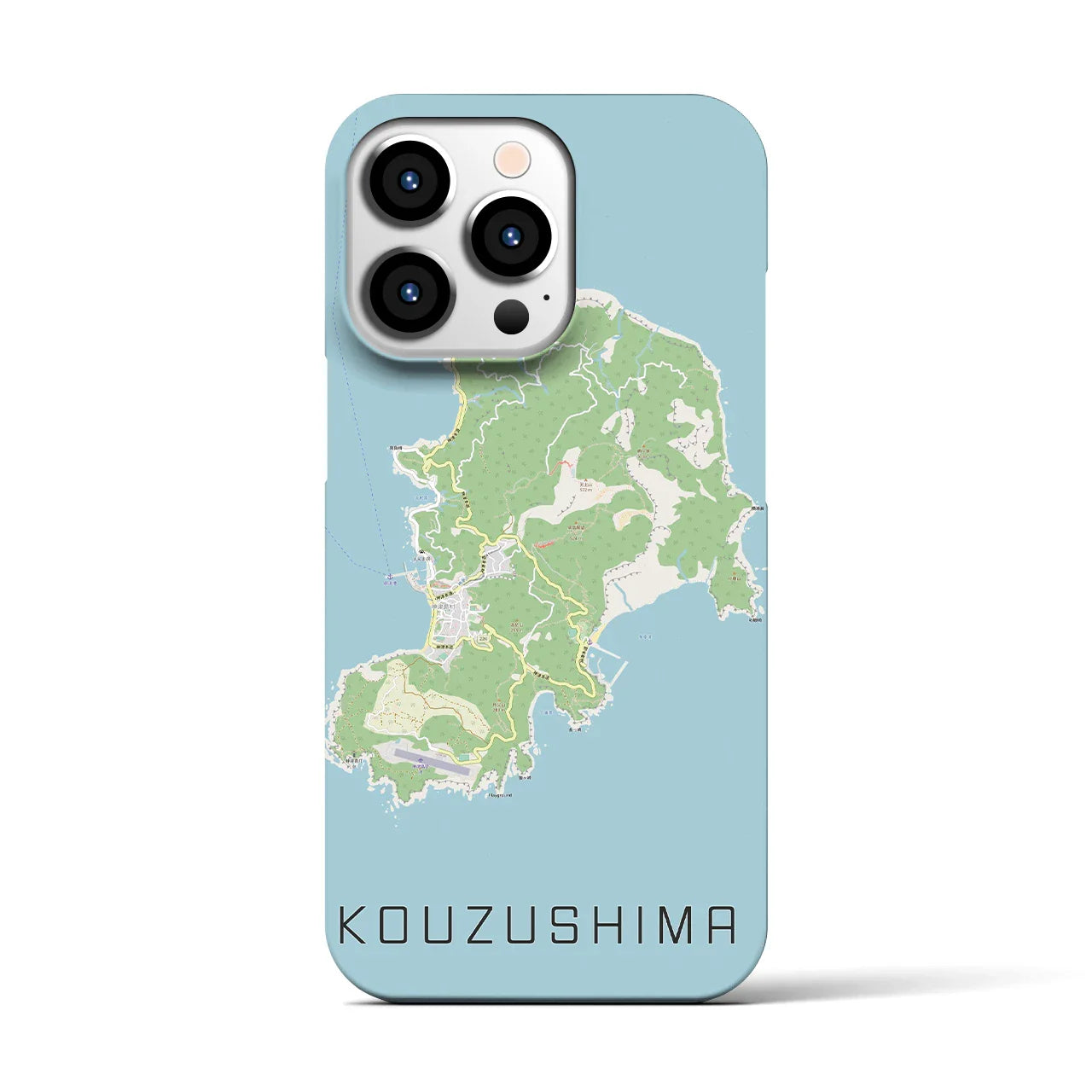 【神津島(東京都)】地図柄iPhoneケース(バックカバータイプ)