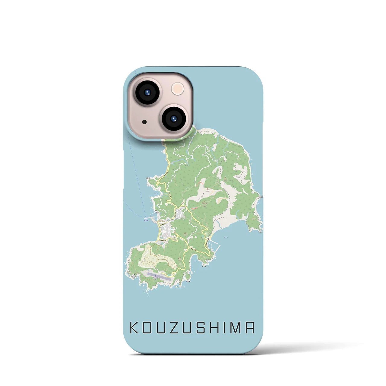 【神津島(東京都)】地図柄iPhoneケース(バックカバータイプ)