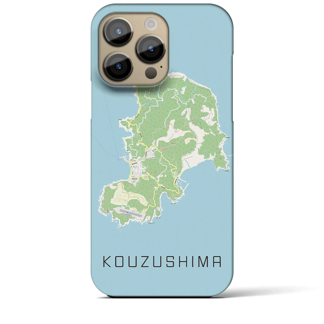 【神津島(東京都)】地図柄iPhoneケース(バックカバータイプ)