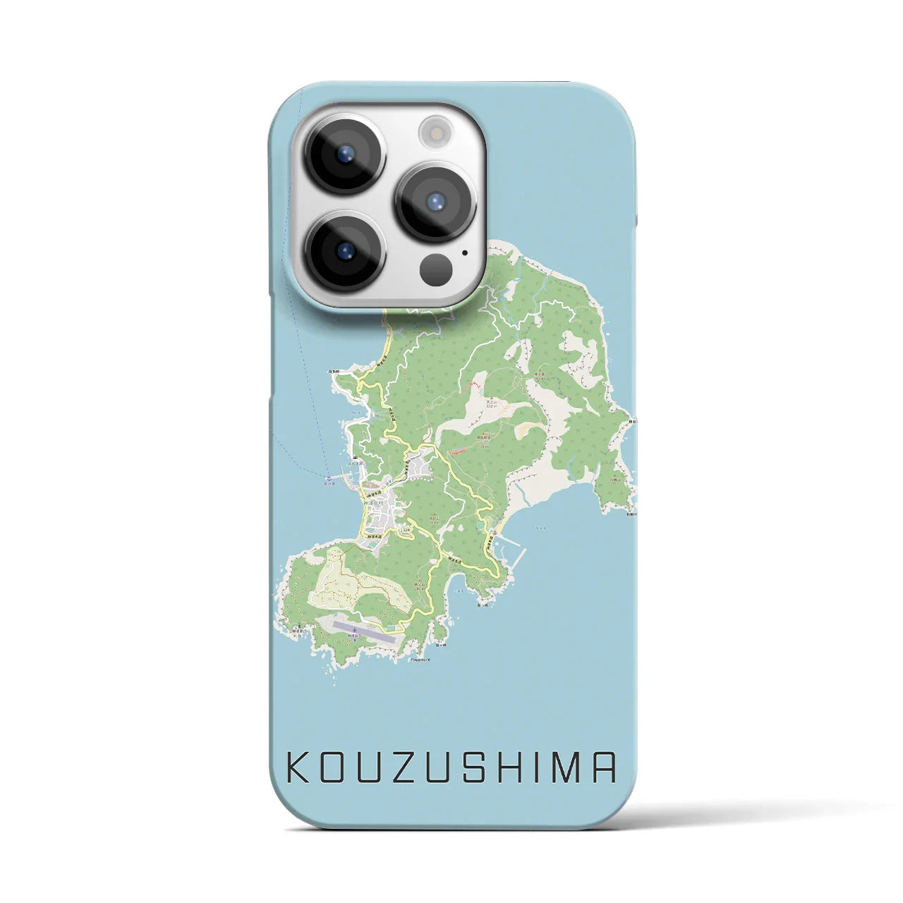 【神津島(東京都)】地図柄iPhoneケース(バックカバータイプ)