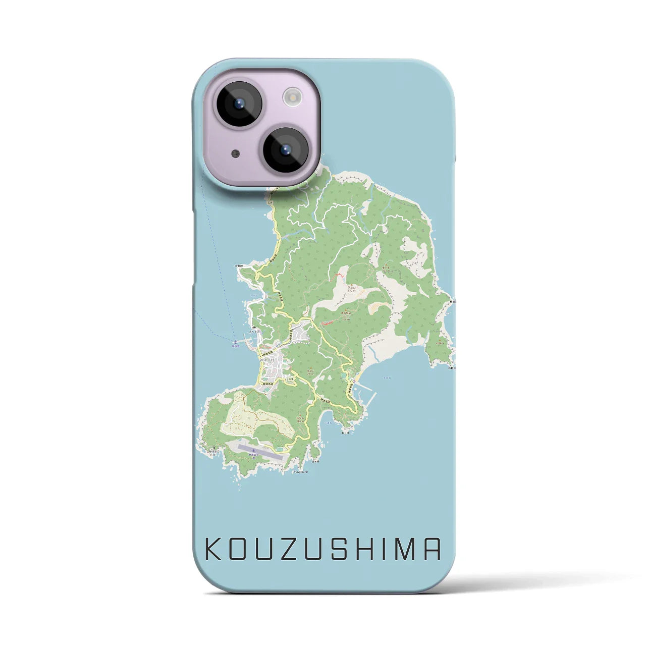 【神津島(東京都)】地図柄iPhoneケース(バックカバータイプ)