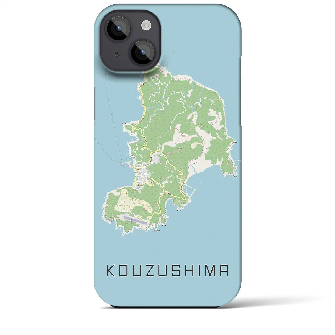 【神津島(東京都)】地図柄iPhoneケース(バックカバータイプ)