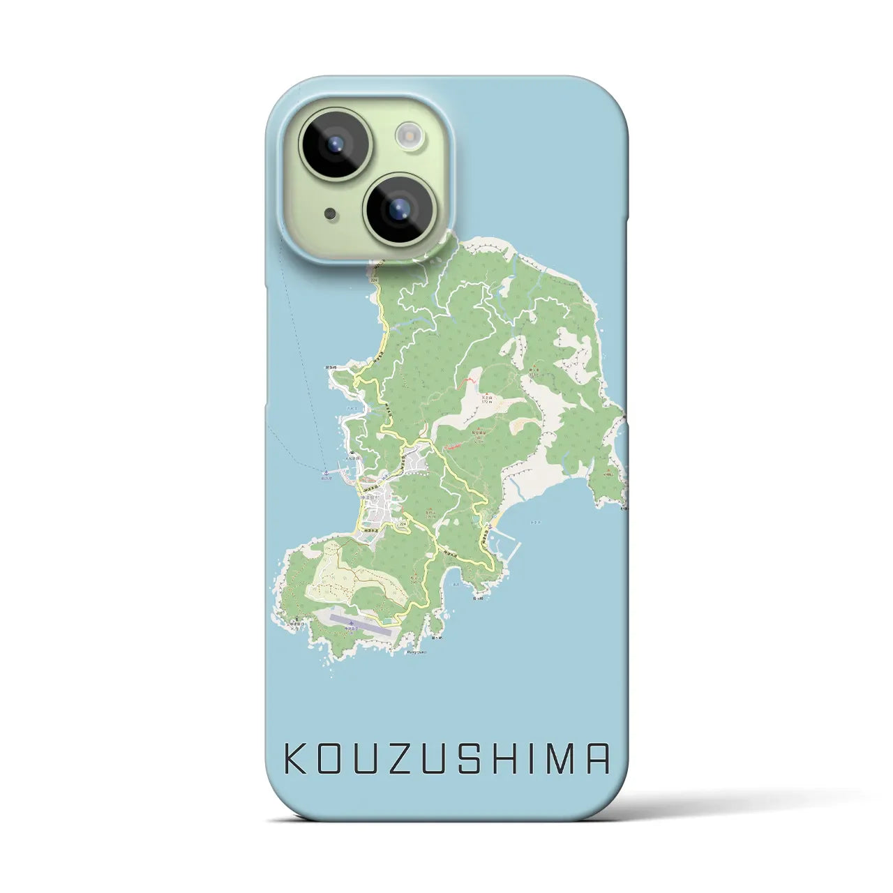 【神津島(東京都)】地図柄iPhoneケース(バックカバータイプ)