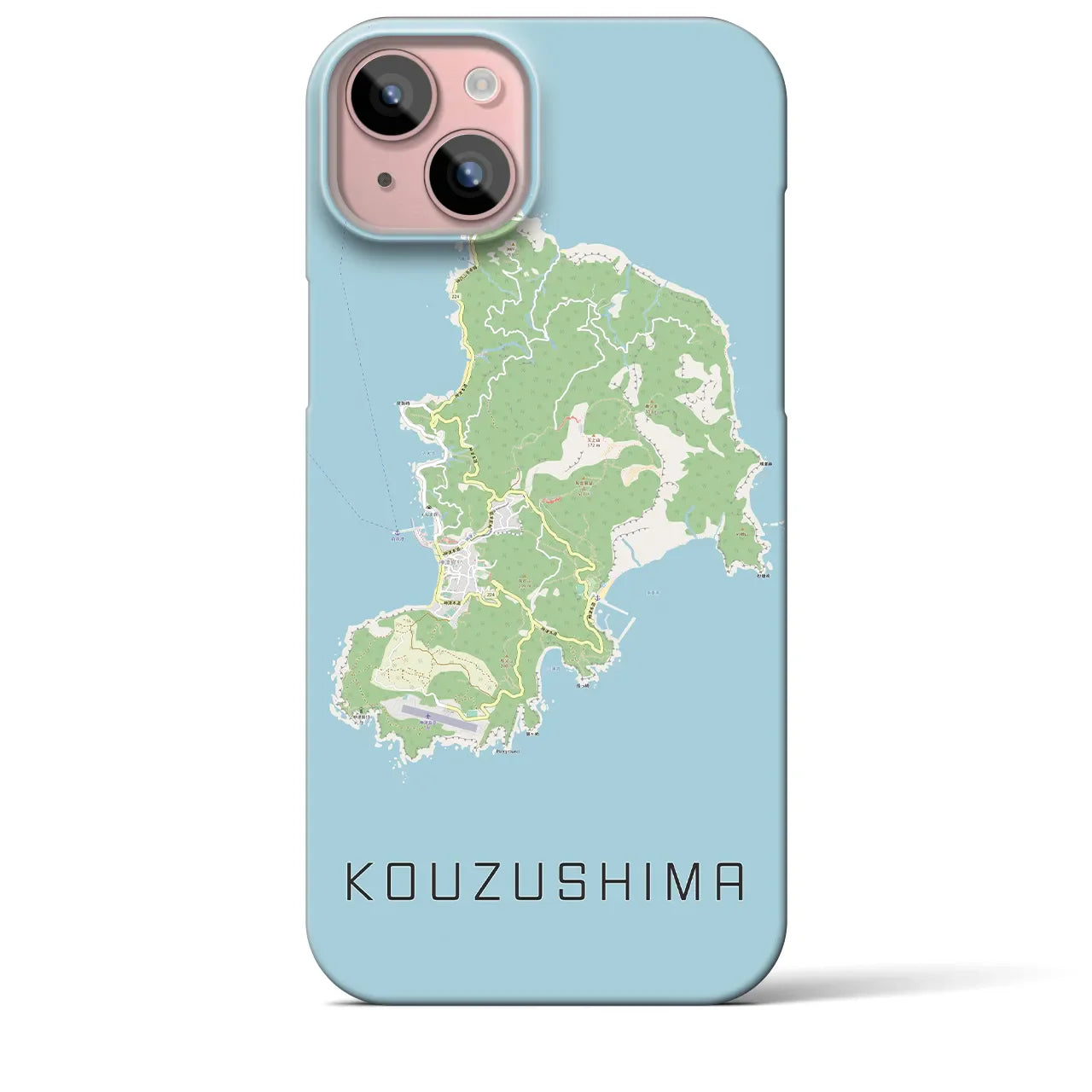 【神津島(東京都)】地図柄iPhoneケース(バックカバータイプ)