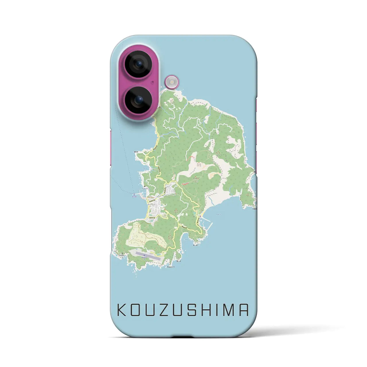 【神津島(東京都)】地図柄iPhoneケース(バックカバータイプ)