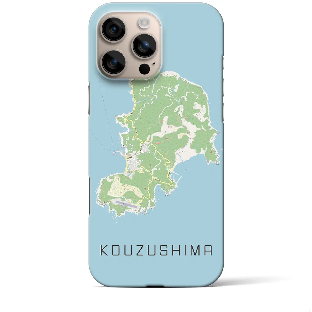 【神津島(東京都)】地図柄iPhoneケース(バックカバータイプ)