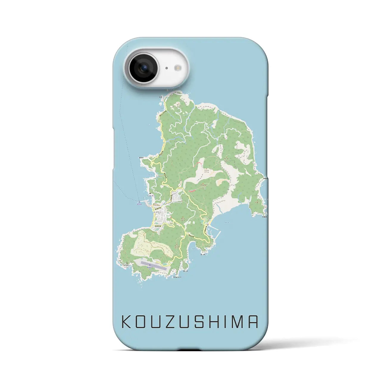 【神津島(東京都)】地図柄iPhoneケース(バックカバータイプ)