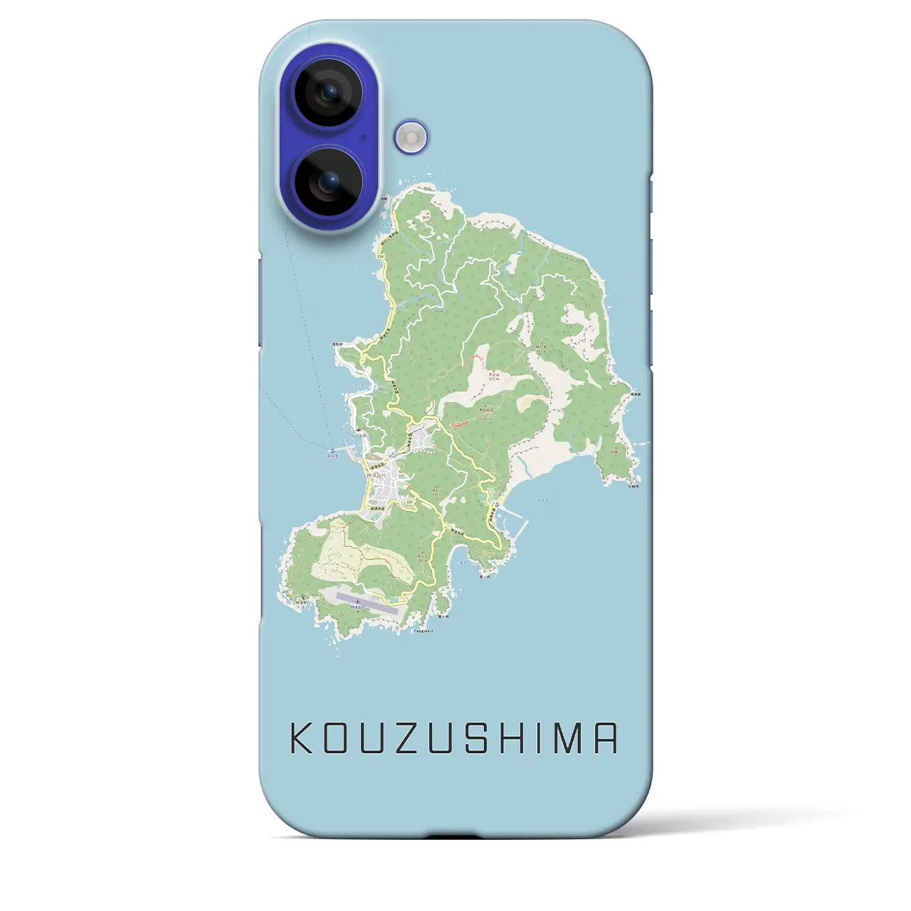 【神津島(東京都)】地図柄iPhoneケース(バックカバータイプ)ナチュラル・iPhone 16 Pro Max 用
