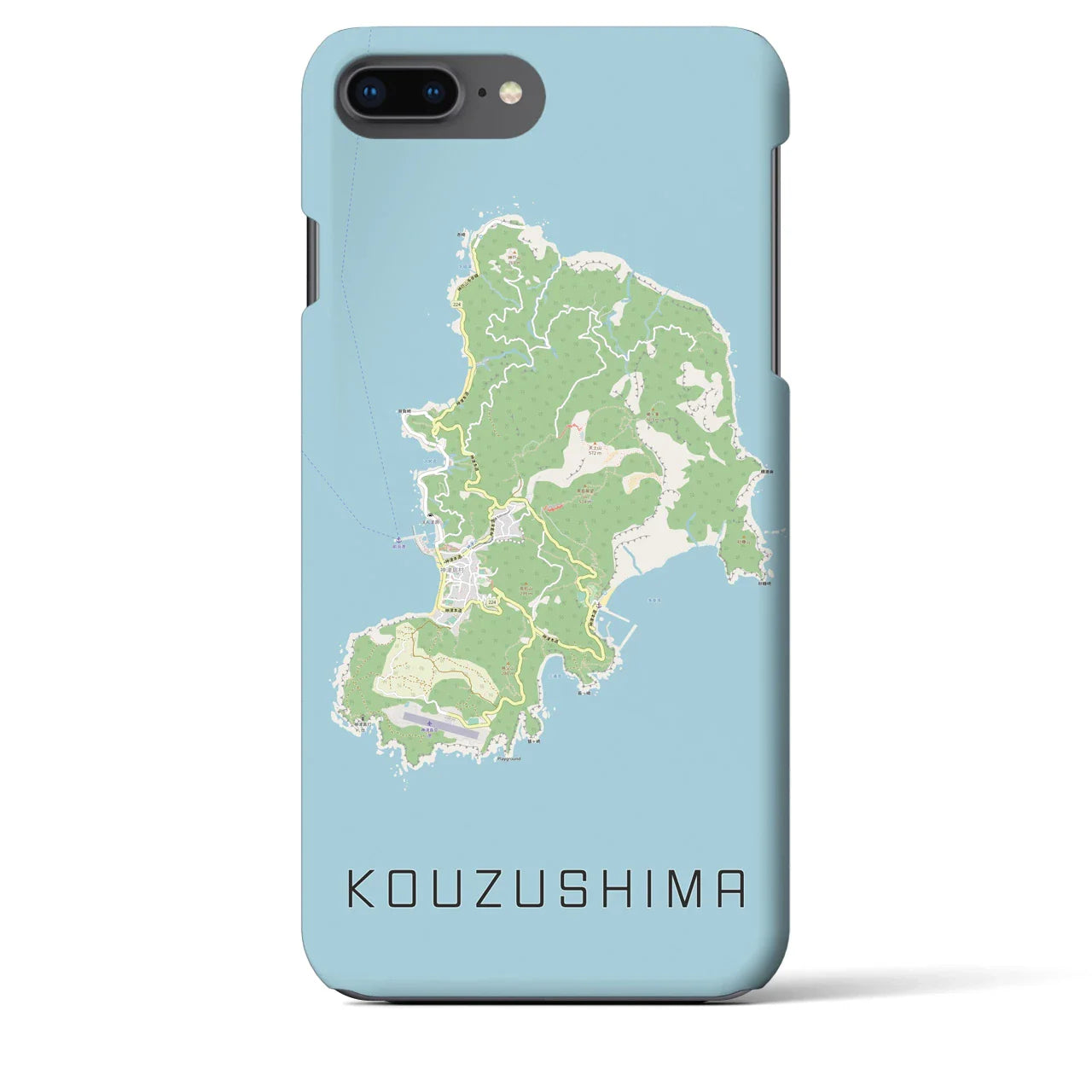 【神津島(東京都)】地図柄iPhoneケース(バックカバータイプ)
