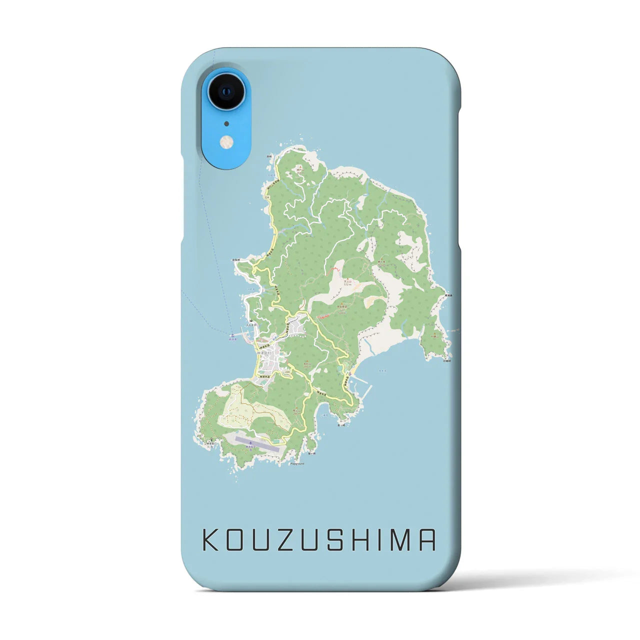 【神津島(東京都)】地図柄iPhoneケース(バックカバータイプ)