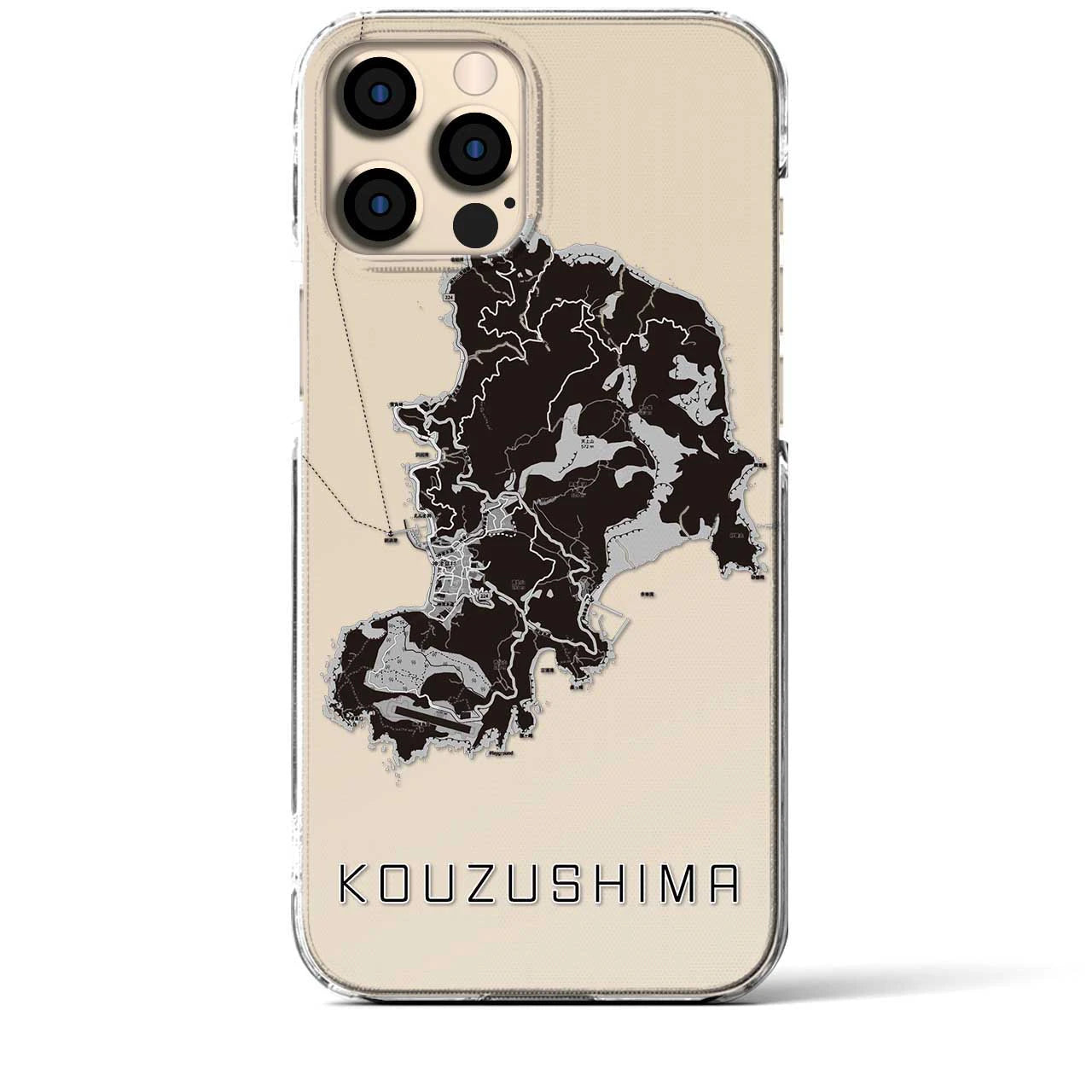 【神津島(東京都)】地図柄iPhoneケース(クリアタイプ)