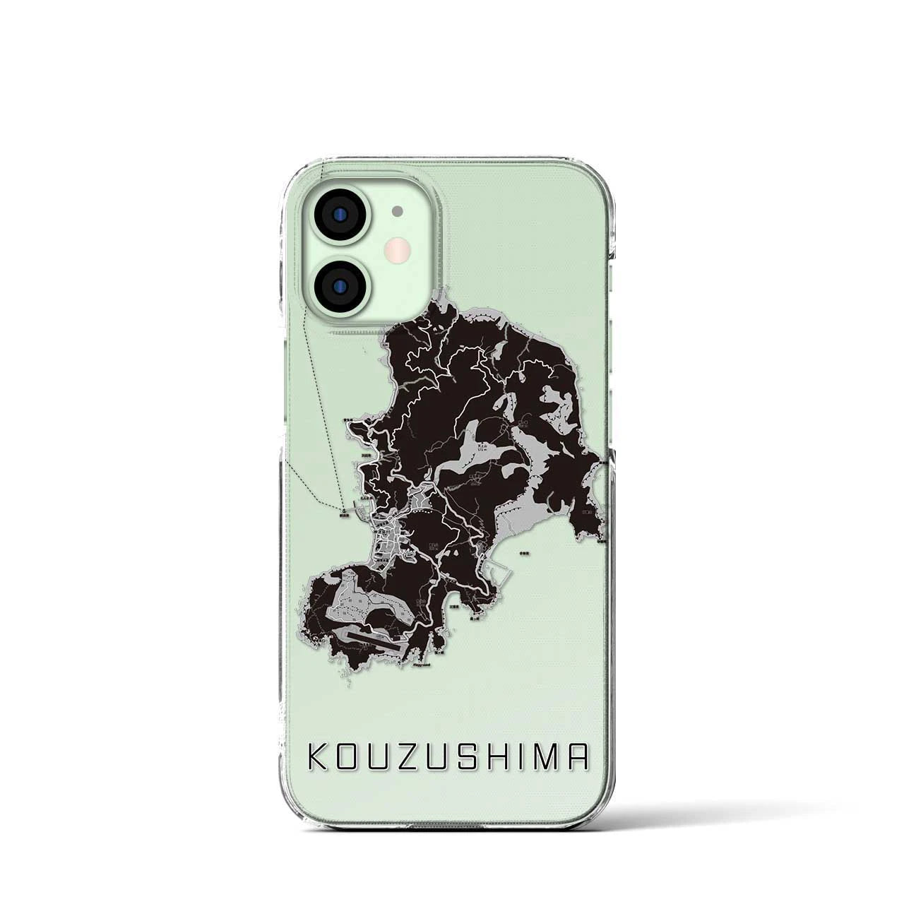 【神津島(東京都)】地図柄iPhoneケース(クリアタイプ)