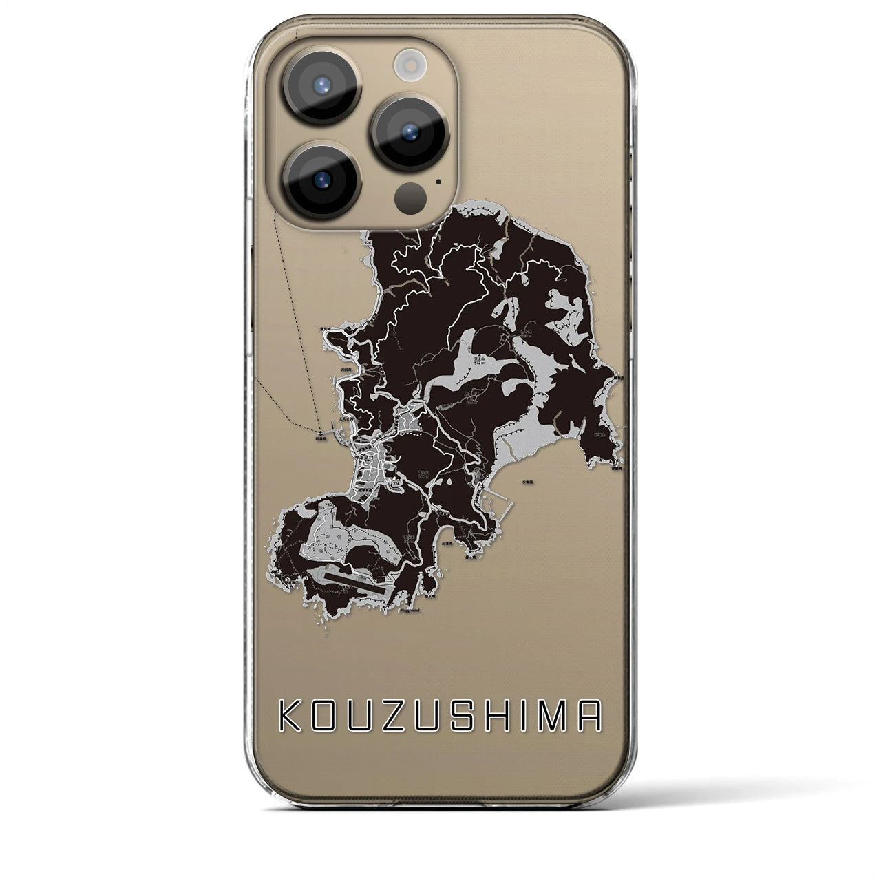 【神津島(東京都)】地図柄iPhoneケース(クリアタイプ)