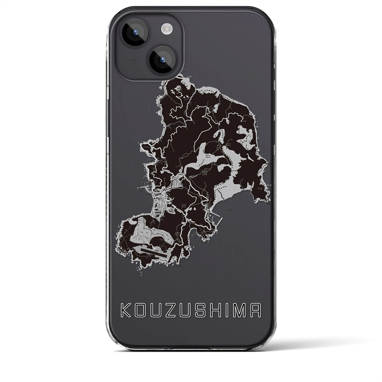 【神津島(東京都)】地図柄iPhoneケース(クリアタイプ)