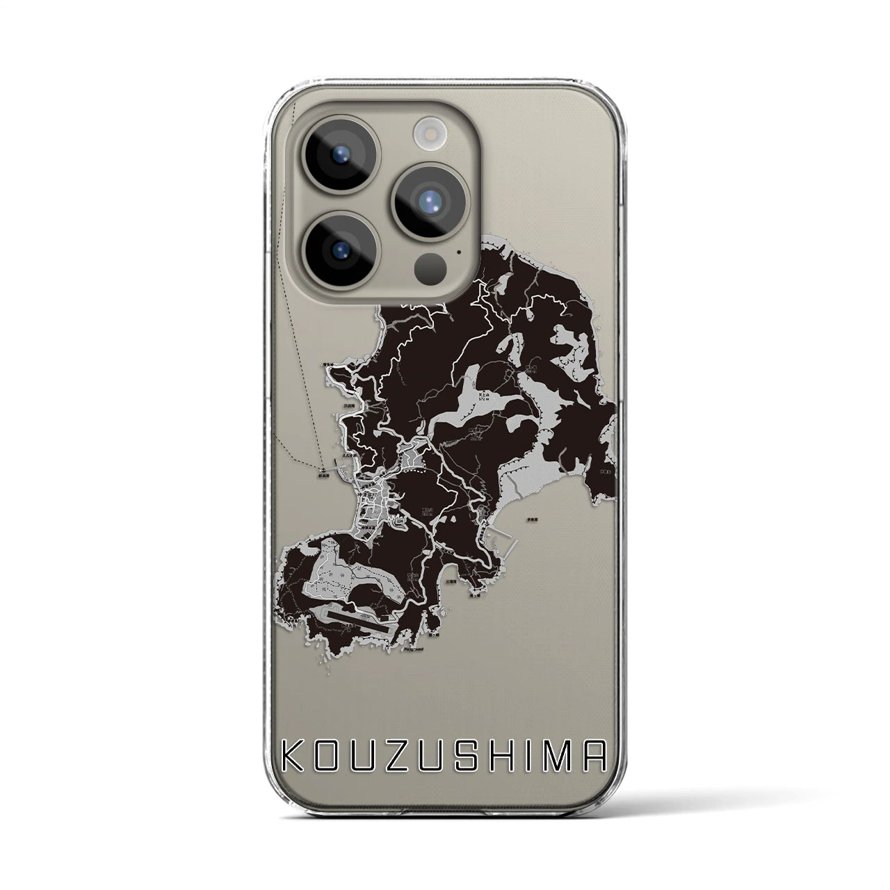 【神津島(東京都)】地図柄iPhoneケース(クリアタイプ)