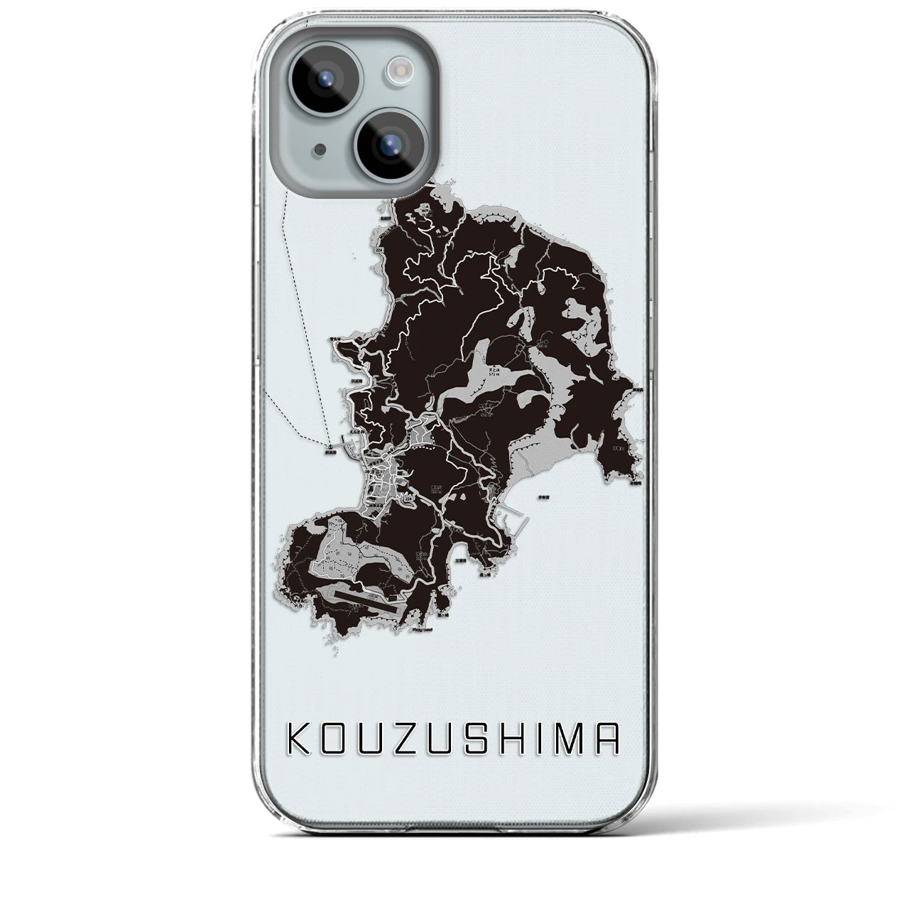 【神津島(東京都)】地図柄iPhoneケース(クリアタイプ)