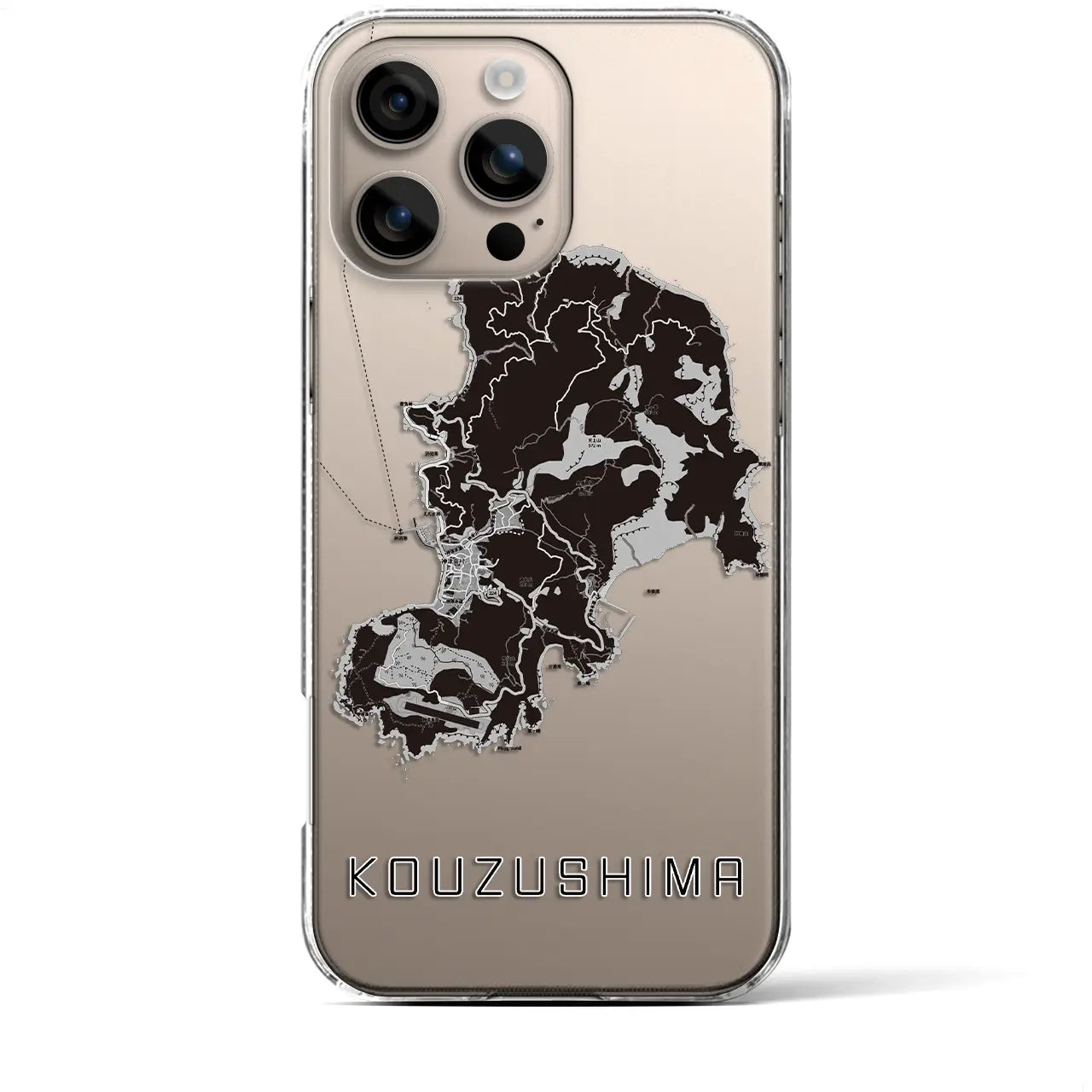 【神津島(東京都)】地図柄iPhoneケース(クリアタイプ)