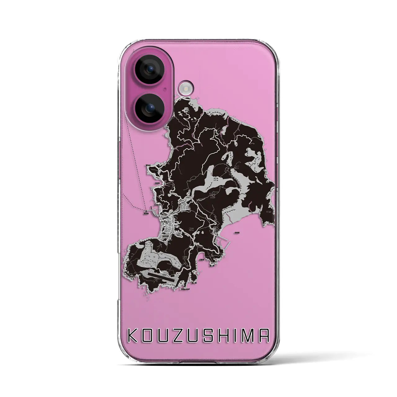 【神津島(東京都)】地図柄iPhoneケース(クリアタイプ)