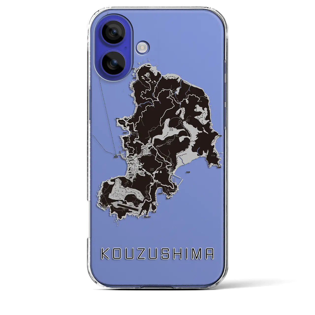 【神津島(東京都)】地図柄iPhoneケース(クリアタイプ)