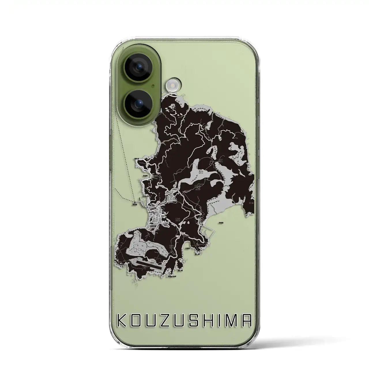 【神津島(東京都)】地図柄iPhoneケース(クリアタイプ)