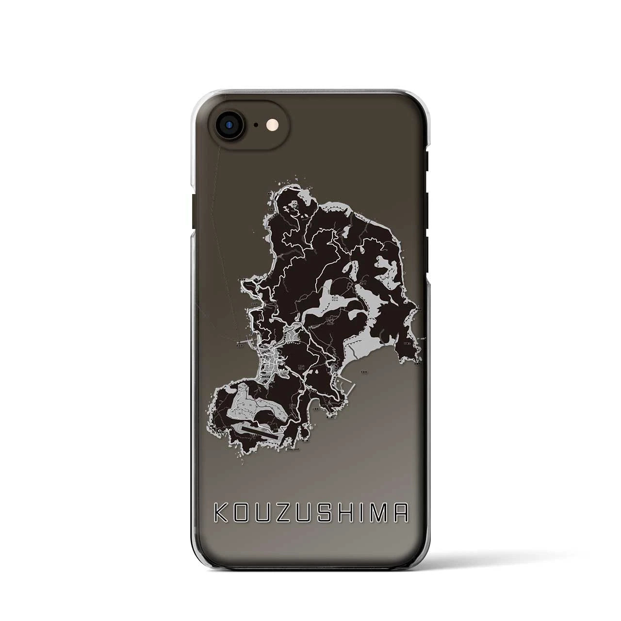 【神津島(東京都)】地図柄iPhoneケース(クリアタイプ)