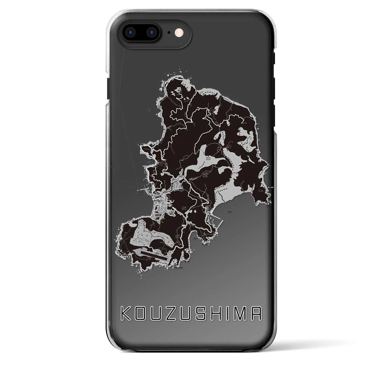 【神津島(東京都)】地図柄iPhoneケース(クリアタイプ)