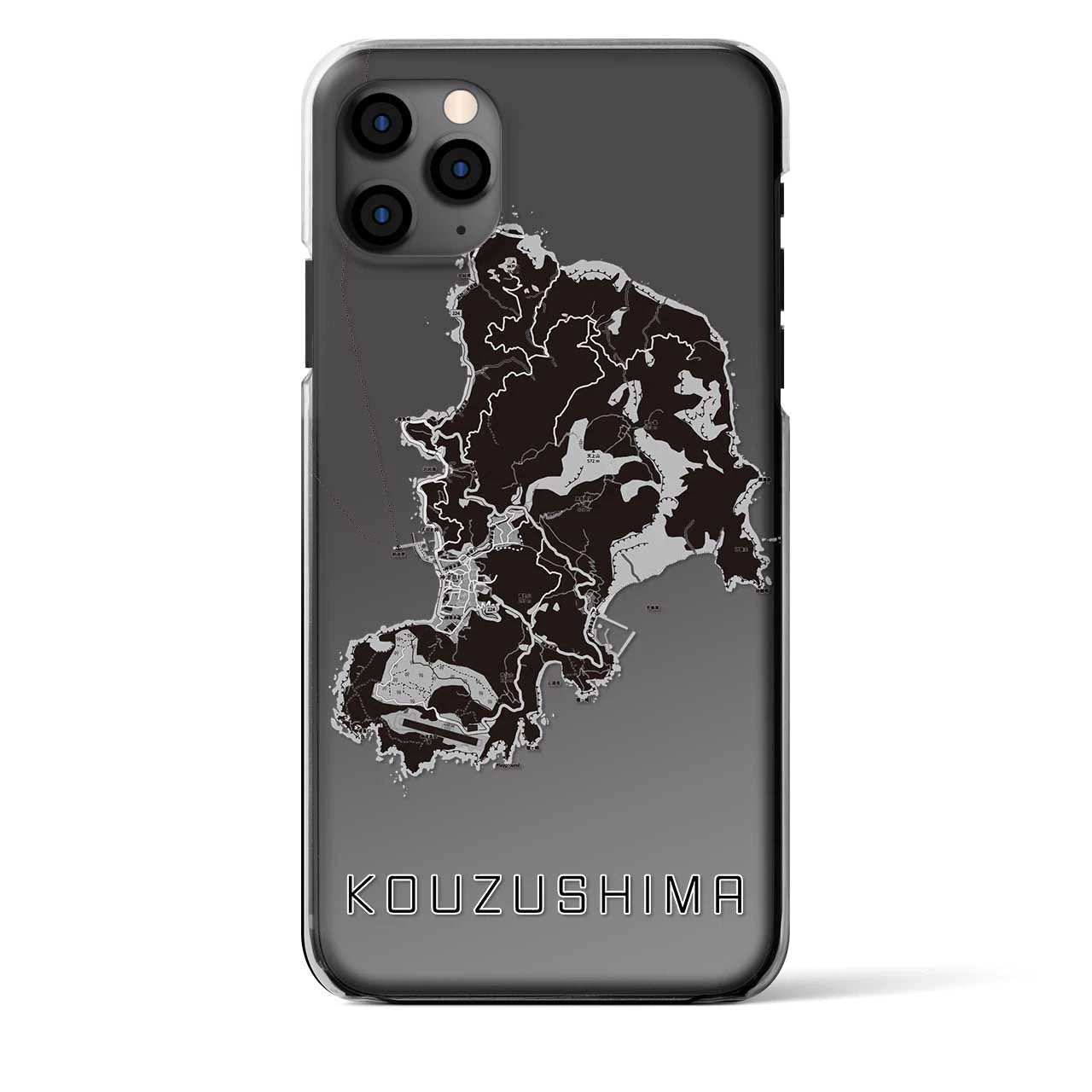 【神津島(東京都)】地図柄iPhoneケース(クリアタイプ)