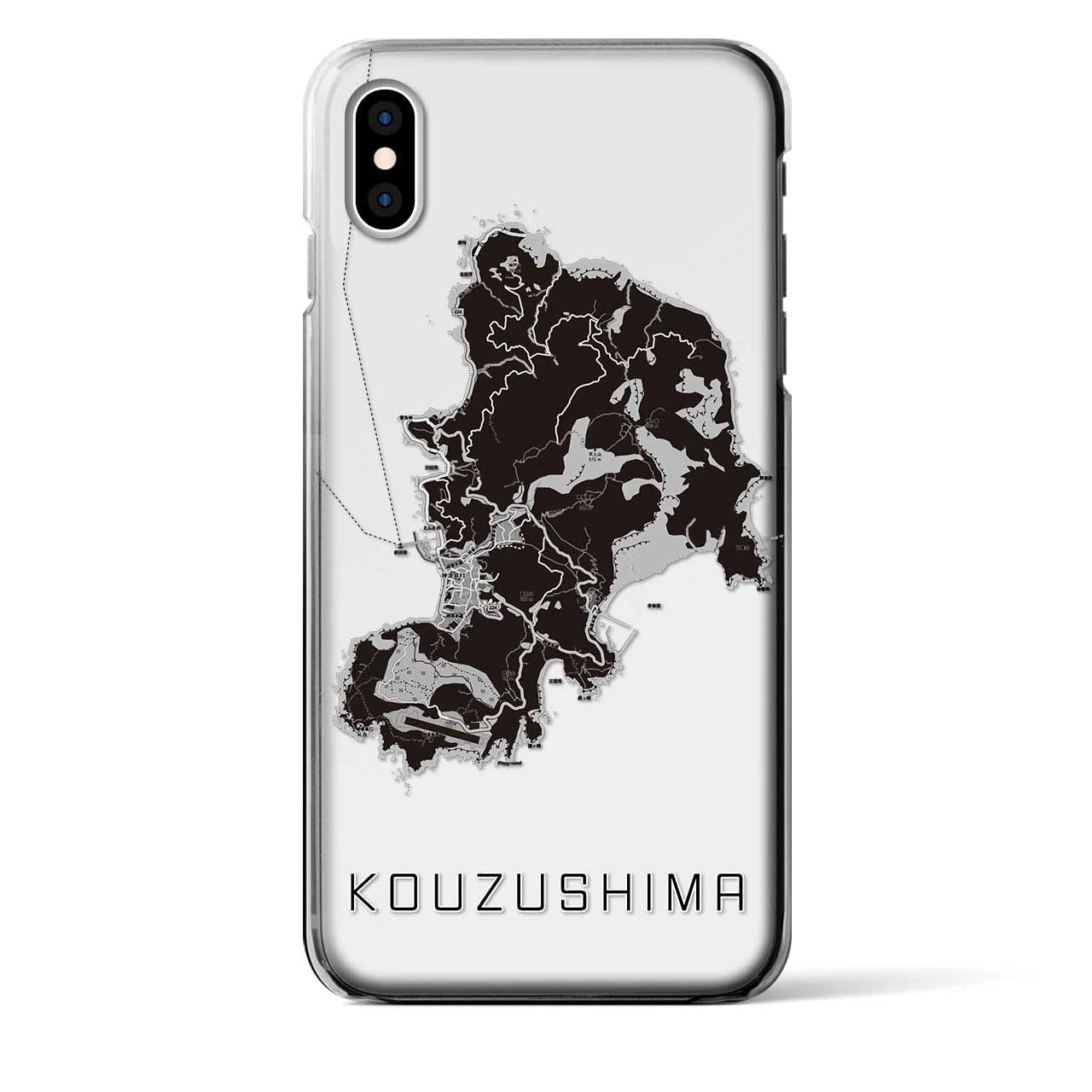 【神津島(東京都)】地図柄iPhoneケース(クリアタイプ)