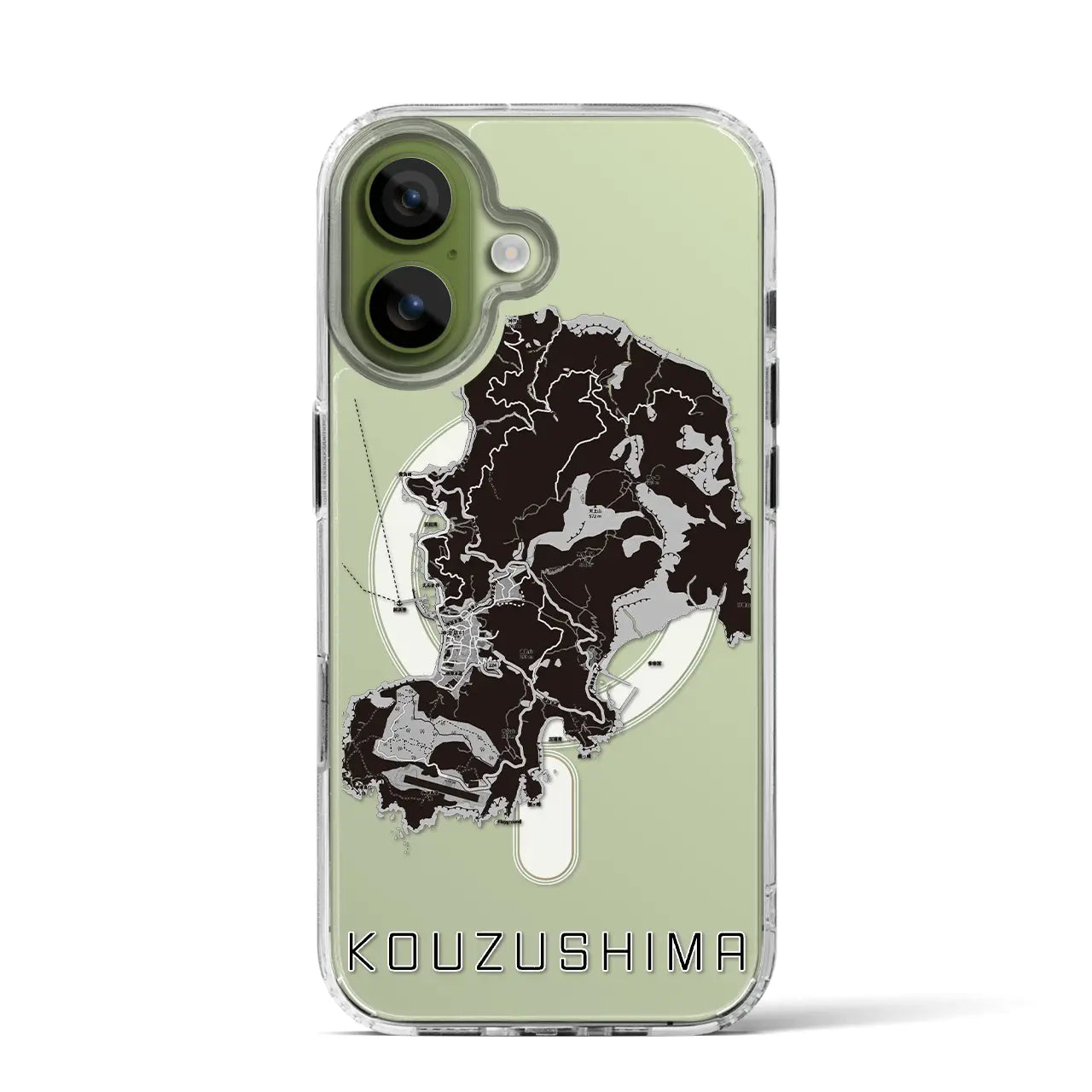 【神津島(東京都)】地図柄iPhoneケース(MagSafeタイプ)