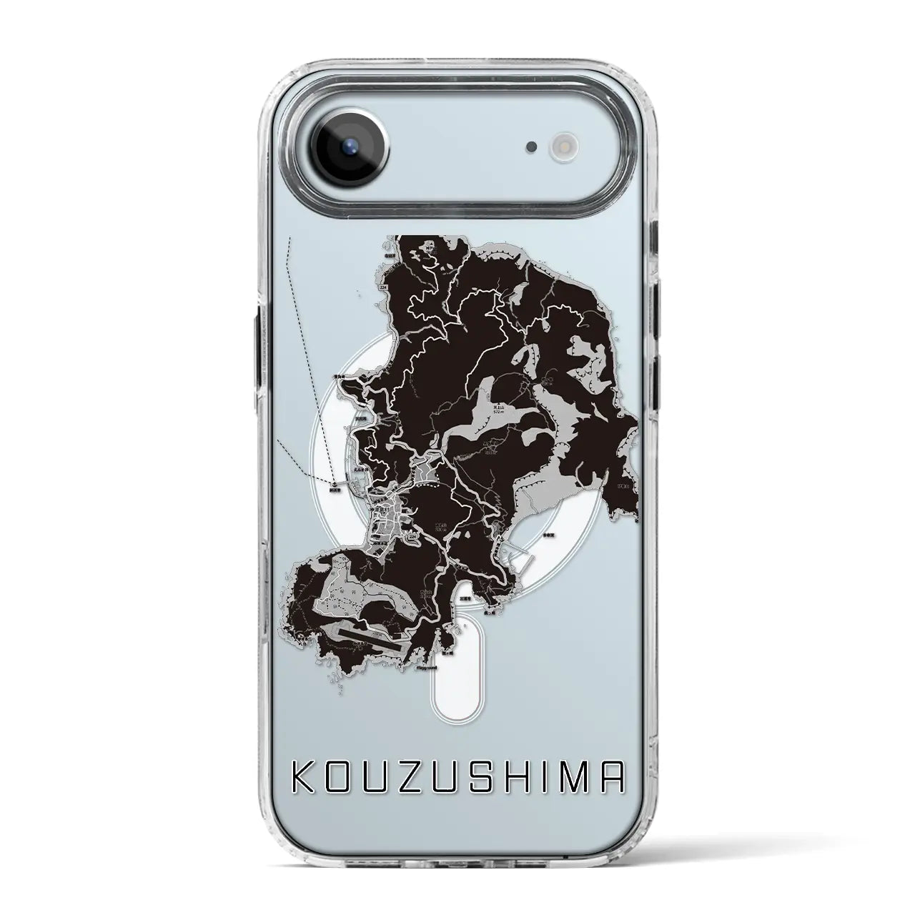 【神津島(東京都)】地図柄iPhoneケース(MagSafeタイプ)