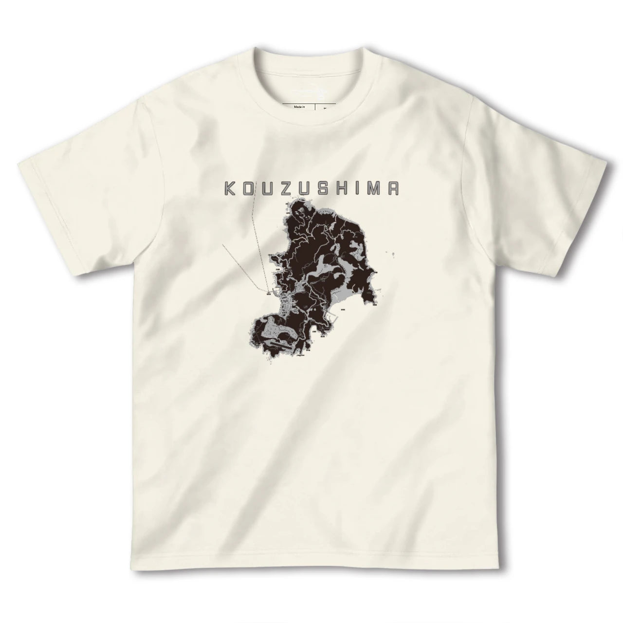 【神津島(東京都)】地図柄ヘビーウェイトTシャツ
