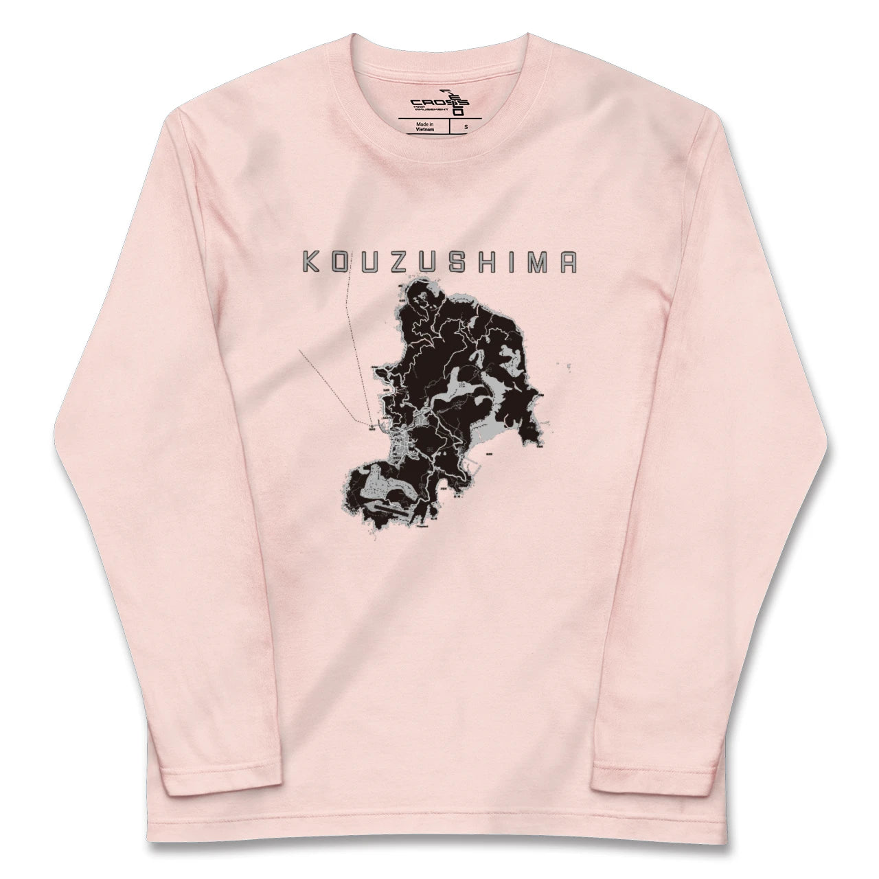 【神津島(東京都)】地図柄ロングスリーブTシャツ