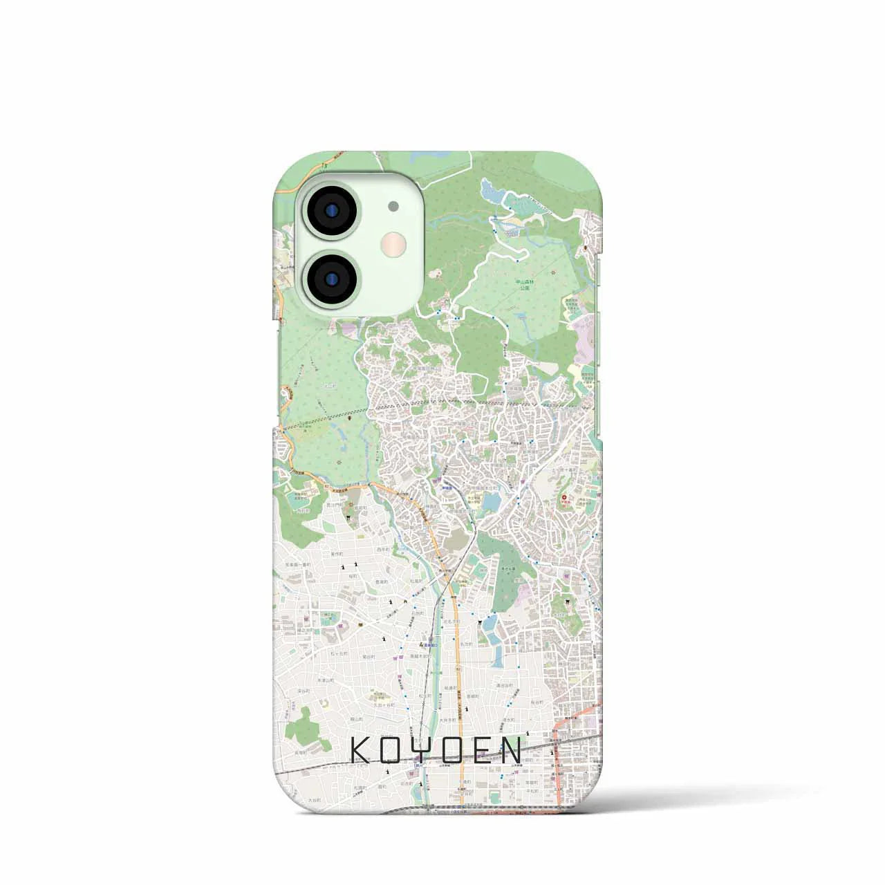 【甲陽園(兵庫県)】地図柄iPhoneケース(バックカバータイプ)