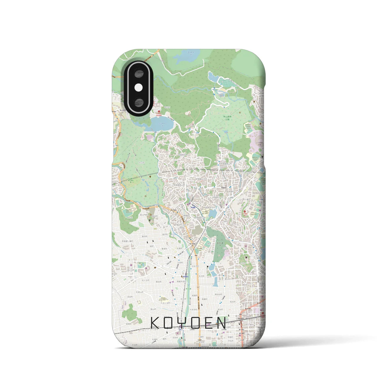 【甲陽園(兵庫県)】地図柄iPhoneケース(バックカバータイプ)