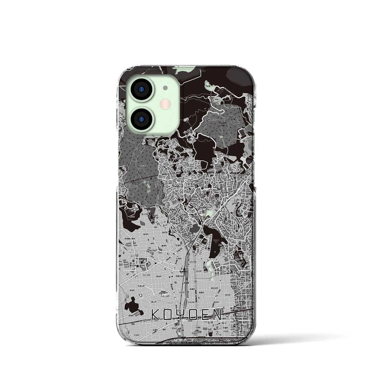 【甲陽園(兵庫県)】地図柄iPhoneケース(クリアタイプ)